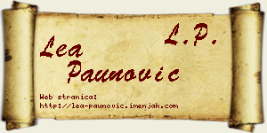 Lea Paunović vizit kartica